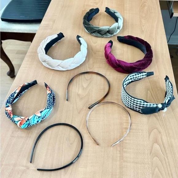 Accessories - Assorted Women’s Padded and Fabric Headband Set - Multi Colors lot of 8